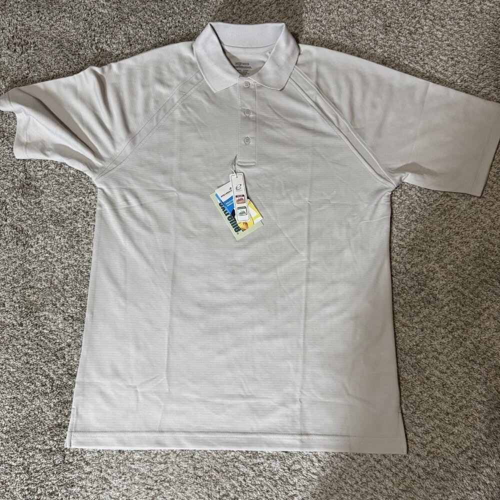 Extreme ePerformance Polo Shirt Mens Medium Frost Wicking Antimicrobial 85093